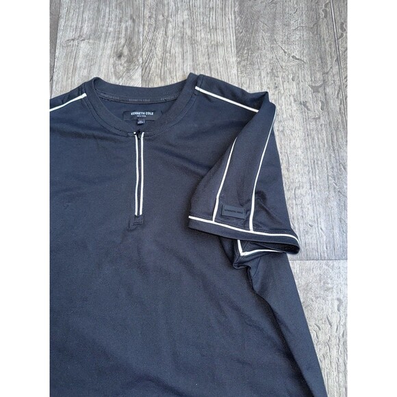 Kenneth Cole Essential Wear Quarter-Zip Sweatshirt Black - Picture 3 of 5